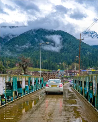 Bridge over the Lidder River, Pahalgam, Kashmir